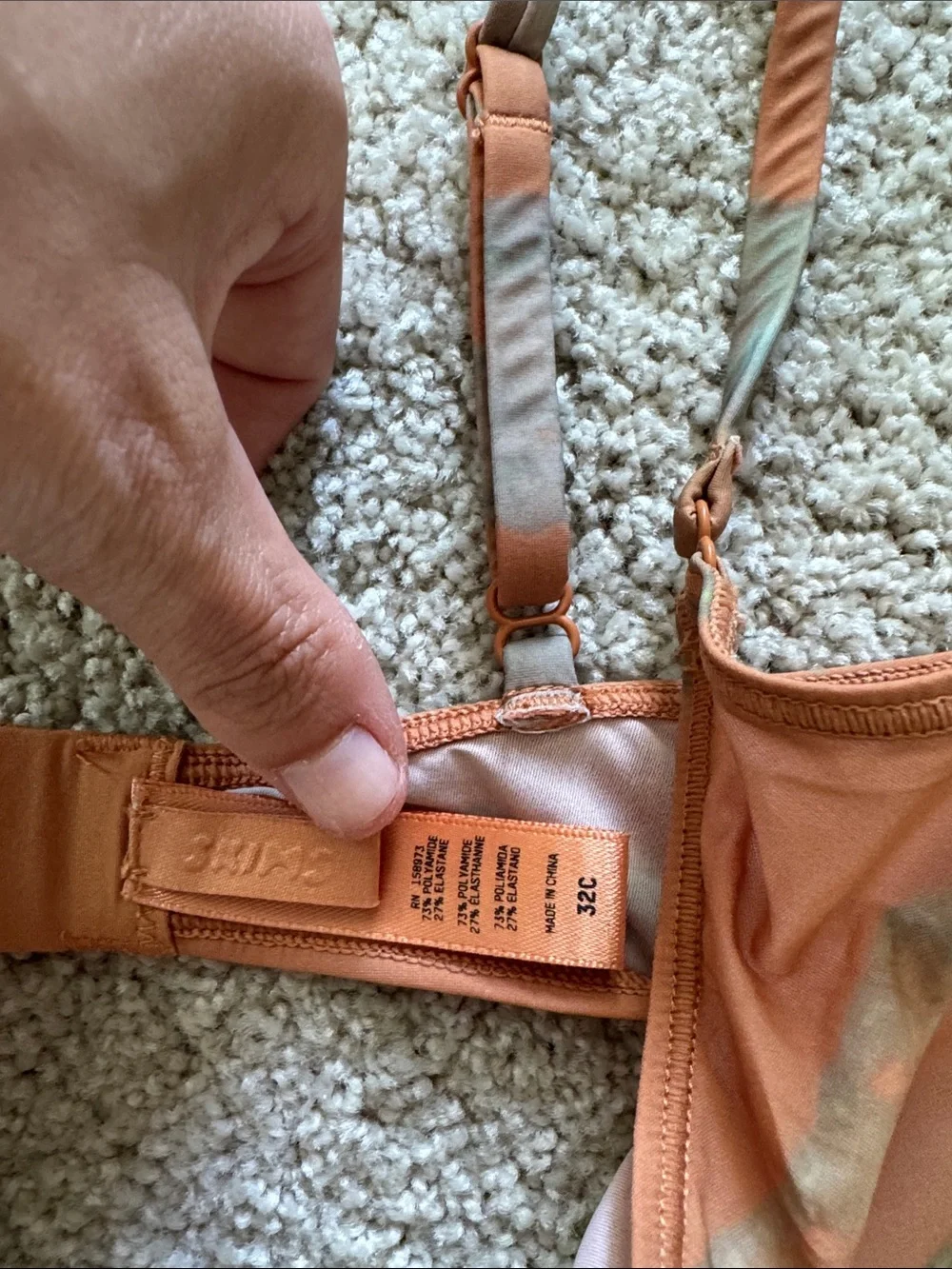 SKIMS Brown Multicolor Underwire Bra 32C - Picture 4 of 5